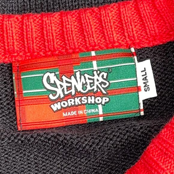 Spencer's THIS B?TCH LOVES CHRISTMAS Light Up 3D Tinsel Wreath Sweater Size S - Picture 3 of 4